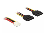DELOCK kaabel 0,3 m disketiseade 4p/2x SATA 15p