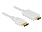 Video-kaabliadapter DeLOCK 83819 3 m DisplayPort HDMI valge