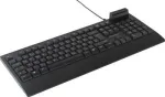 Renkforce RF-CKB-200 USB-klaviatuur saksa, QWERTZ must kiipkaardilugeja (RF-CKB-200)