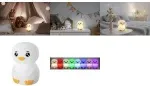 Ansmanni &ouml;&ouml;valgusti pingviin Valge Silikoon LED-Tehnoloogia - Liitiumioon (Li-Ion)
