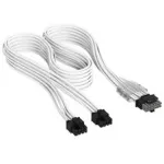 Corsair premium-punutud 2x 8-Pin to 12V-2x6-Cable, Type-5-toiteallikale - Valge