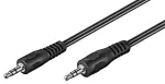 Wentronic Goobay 3,5 mm-pistik&uuml;henduskaabel, must, 2,5 m - 3,5 mm-pistik (3-kontaktiline, stereo) > 3,5 mm-pistik (3-kontaktiline, stereo) (50449)