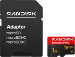 SanDisk Extreme PRO microSDXC 1TB UHS-I V30 A2 m&auml;lukaart + SD-adapter