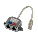 Synergy 21 S215236 TP pistik 2x TP pesa kaabel, 0,15 m, metallikhall