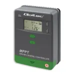 Qoltec MPPT Solar Charge Controller with Temperature Sensor 20A | 12V / 24V | LCD | 2 x USB | GEL | LiFePO4