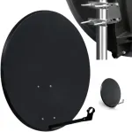 CORAB 80 cm Dark Antenna Dish (ASC-800M-C) - Offset Parabolic Satellite Dish