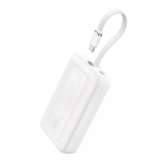 Akupank Anker Zolo 10000mAh, 30W &uuml;likiire laadimine, sisseehitatud USB-C kaabel, valge