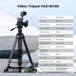K&F Concept Professional Video Tripod with Fluid Head 192cm KF09.147