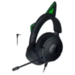 Juhtmega m&auml;nguri peakomplekt Razer Kraken Kitty V3 X &mdash; k&otilde;rvapealne, integreeritud mikrofon