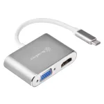 V&auml;line videoadapter SILVERSTONE EP16 USB-C 3.1 koos HDMI ja VGA v&auml;ljunditega
