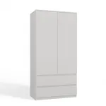 Top E Shop SZAFA MALWA B magamistoa riidekapp, 5 riiulit, 2 ust, valge