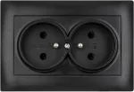 VCX WESA LC 16 Topeltpistikupesa maandusega, 16A 250V, must