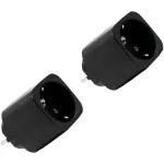 Shelly Plug M Gen3 musta v&auml;rvi 2-pakk nutikas pistik v&otilde;imsuse m&otilde;&otilde;tmisega, Wi-Fi ja Bluetooth, 13A, energiamonitooring, Schuko