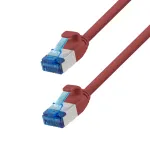 LogiLink SlimLine Cat.6A S/FTP LSZH Patch-kaabel, punane, 3m, 10Gbps