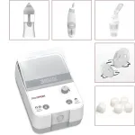 Rossmax NK1000 3-in-1 kolbkompressoriga nebulisaator nina loputuse ja aspireerijaga, 2,5 &mu;m osakeste suurus, >80% peenosakeste annus, 0,35 ml/min nebulisatsioonikiirus, 5 ml ravimikauss, 10 ml nina loputuse maht, <60 dB m&uuml;ra, pidev t&ouml;&ouml;, t&auml;iskasvanute ...