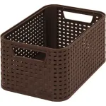 CURVER KIS Style S hoiukast 7,2L tume pruun punutud rotangiefektiga 28,5x19,4x13cm