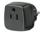 Reisiadapter USA, Jaapan/maandatud pistik, pistikupesa adapter must