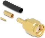 Delock RP-SMA presspistik RG-174/RG-316/RG-188 jaoks, kullatud kontaktid, 50 Ohm 91788
