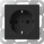 Gira System 55 SCHUKO pistikupesa klapiga, suurendatud puutekaitsega, puhtvalge l&auml;ikiv 4183005