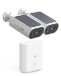 AOSU nutika turvas&uuml;steemi SolarCam P1 SE komplekt 2 kaameraga, 2K QHD, juhtmevaba, p&auml;ikeseenergial, v&auml;rviline &ouml;&ouml;n&auml;gemine, kahesuunaline audio, IP65, 2 kaamerat
