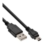 InLine USB 2.0 minikaabel, USB A-pistik / Mini B-pistik, 5 kontakti, must, 5 m