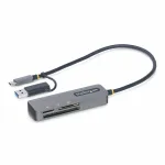 StarTech.com FCREADMICRO3V2 USB 3.0 multimeedia m&auml;lukaardilugeja, SD/microSD/CompactFlash, USB-C koos USB-A adapteriga, 5 Gbps