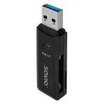 Kaardilugeja SAVIO AK-64 USB 3.2 Gen 1 Type-A v&auml;ljund, MicroSD pesa, 5000 Mbit/s, must