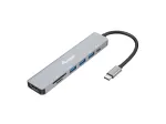 Equip USB-C 7-in-1 multifunktsionaalne adapter, HDMI 4K/60Hz, USB 3.2 Gen1 x 3, TF/MICRO SD, 100W USB PD