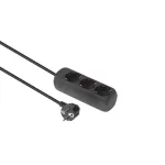 Microconnect GRU003B-WOS toitepikendusjuhe 1,5 m 3 vahelduvvoolu pistikupesa Siseruumides Must