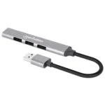 Manhattan USB-A 4-pordiline jaotur, 4x USB-A porti (1x 5 Gbps USB 3.2 Gen1 ehk USB 3.0, 3 x 480 Mbps USB 2.0), USB-toitega (v&auml;list toiteallikat pole vaja), alumiinium