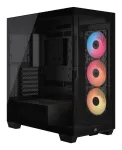 PC Midi Tower korpus CORSAIR 3500X RS-R ARGB &mdash; Must, karastatud klaas, toetab ATX/EATX/Micro-ITX, 3x120 mm esiventilaatorid