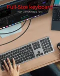 KeySonic KSK-8023BTRF (DE) klaviatuur Universaalne Bluetooth QWERTZ Saksa Antratsiit, Must