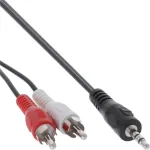 Audio kaabel 2x RCA male / 3.5mm Stereo male 3m InLine 89939L