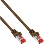 InLine paigalduskaabel S/FTP PiMF Cat.6 250MHz PVC vask pruun 0,3m