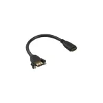 InLine HDMI adapterkaabel TypeA emane/A-pesa &auml;&auml;rikuga kullatud 4K2K, 0,2 m