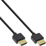 InLine High Speed HDMI-kaabel Ethernetiga, AM/AM, &uuml;li&otilde;huke, must/kuldne, 0,5m