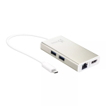 USB USB-C multiiadapter j5create JCA374-N juhtmega 60W 4K