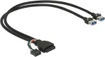 USB-kaabel DeLOCK 0,45m 2 x USB 3.0 A USB 2.0 pin