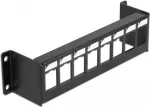 Delock 86611 Keystone'i hoidik, 8-pordiline pealispinna paigaldusega paneel, metall, must
