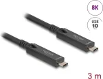 DeLOCK USB-kaabel USB 3.2 Gen 2 3m USB C Must 84246