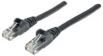 Intellinet v&otilde;rgukaabel, Cat6, 0,5 m, must, CCA, U/UTP, PVC, RJ45, kullatud kontaktid, t&otilde;mbekaitseta, kaitsekattega, eluaegne garantii