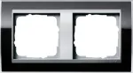 GIRA 2fach Rahmen Event Klar, Standard 55, System 55 Schwarz 0212736