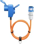 Goobay CEE-adapterjuhe CEE-pistik &rarr; 90&deg; CEE-pistikupesa ja maandatud pistikupesa, 5 m (76233)