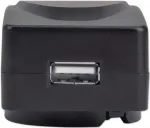 Manhattan v&otilde;rgutoitel USB-A mobiilseadme laadija &Uuml;hendkuningriigi/EL/USA adapteritega, nutitelefoni laadija, vahetatav v&otilde;rguadapter, kolmeaastane garantii, must