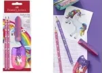 Kirjutuskomplekt Faber-Castell &Uuml;kssarvik Roosa &mdash; mudel 111518, erinevad pliiatsid ja tarvikud