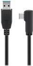 Goobay USB-C&trade; to USB A 3.0 kaabel 90&deg;, must, 1 m - USB 3.0-Pistik (t&uuml;&uuml;p A) > USB-C&trade;-Pistik (66501)