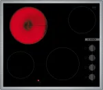 Bosch Serie 2 PKE645CA2E pliit Must, Roostevaba teras Sisseehitatud 60 cm Keraamiline pliit 4 tsooni