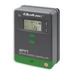 Qoltec MPPT Solar Charge Controller 10A 12V/24V with Temperature Sensor LCD Display 2x USB GEL LiFePO4