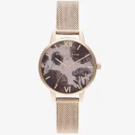 Olivia Burton Women's Sparkle Butterfly Watch OB16SP21 - 30mm Silver Stainless Steel Mesh