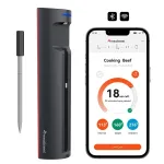 Meatmeet Pro Smart Kitchen Thermometer with Bluetooth/WiFi App for Grill Oven Smoker - Black